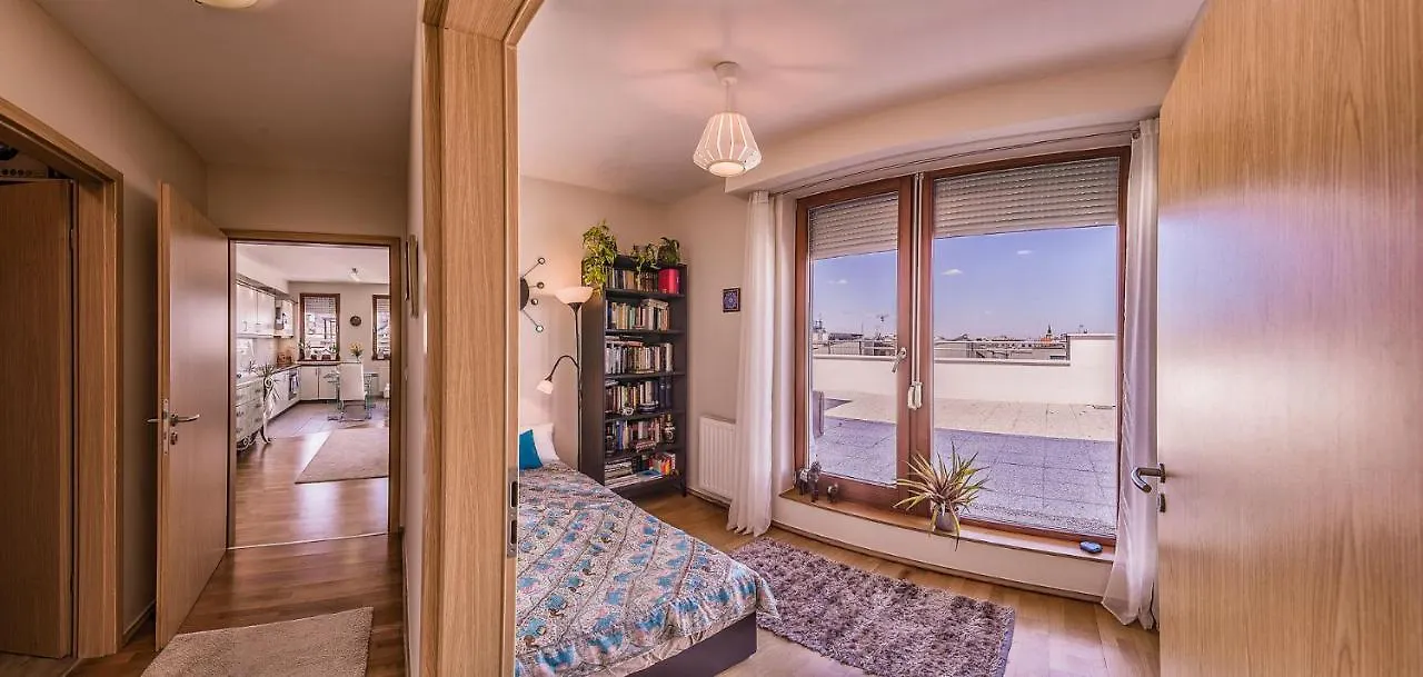 Budapest Top Apartment With Private 90 Sqm Rooftop, Free Parking And Air Condition Hungary
